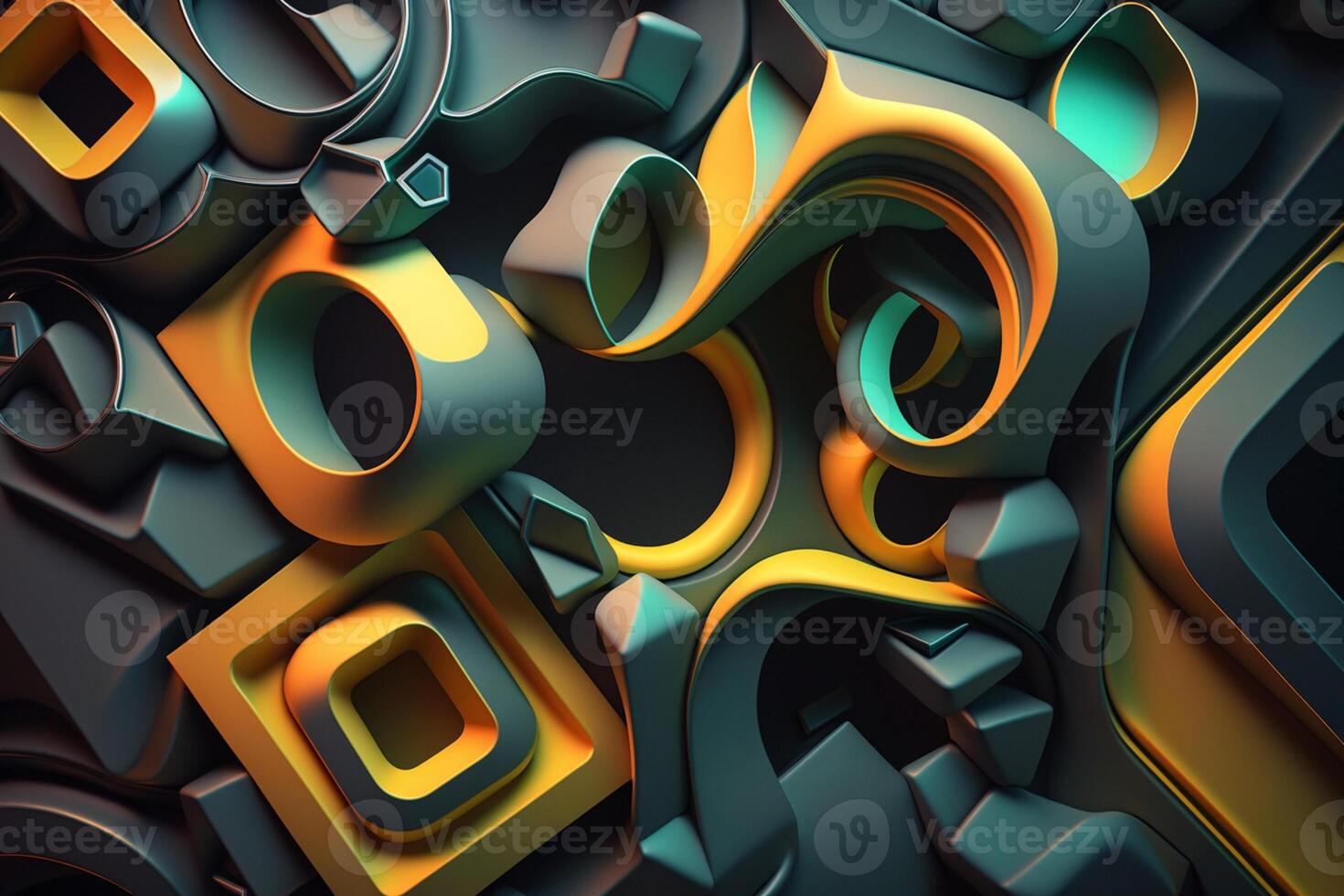 A Fusion of Creativity and Modernity Multicolored Lines and Shapes on an Abstract Background photo