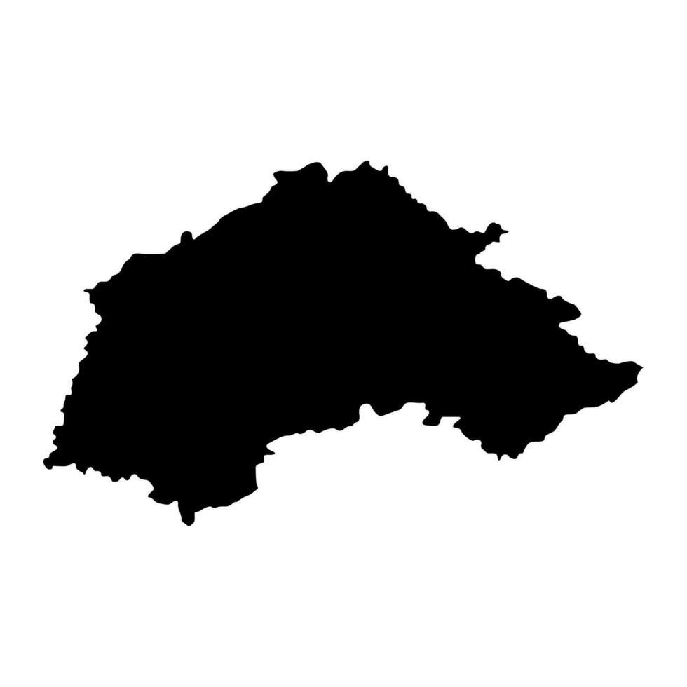 Jablanica district map, administrative district of Serbia. Vector illustration.
