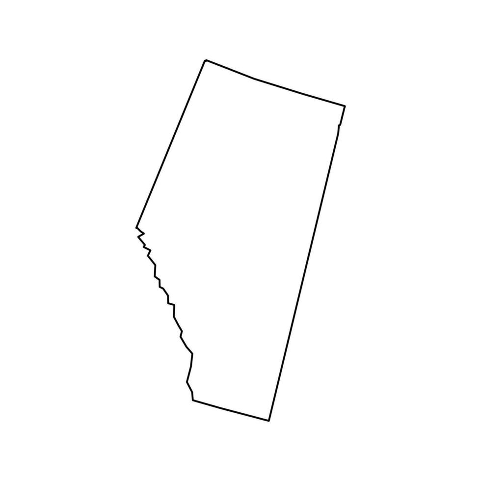 Alberta map, province of Canada. Vector illustration.