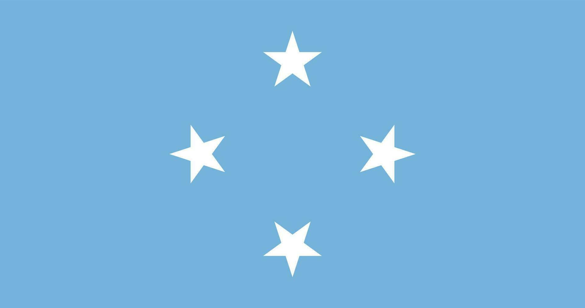 Micronesia flag, official colors and proportion. Vector illustration.