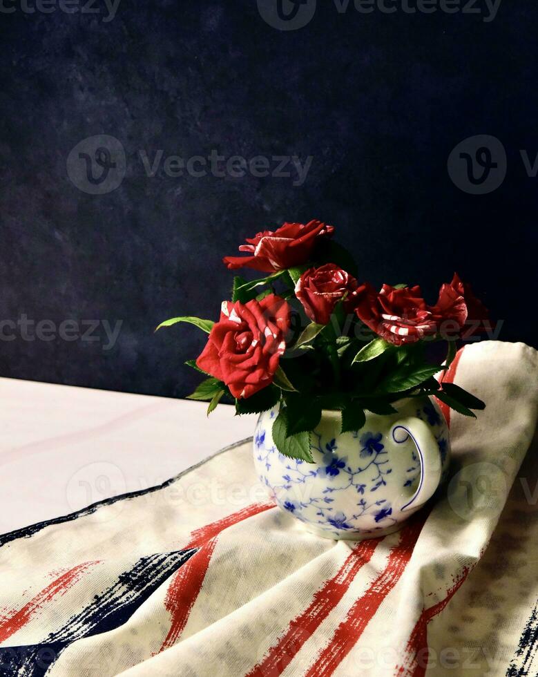 Patriotic flowers for Memorial Day photo