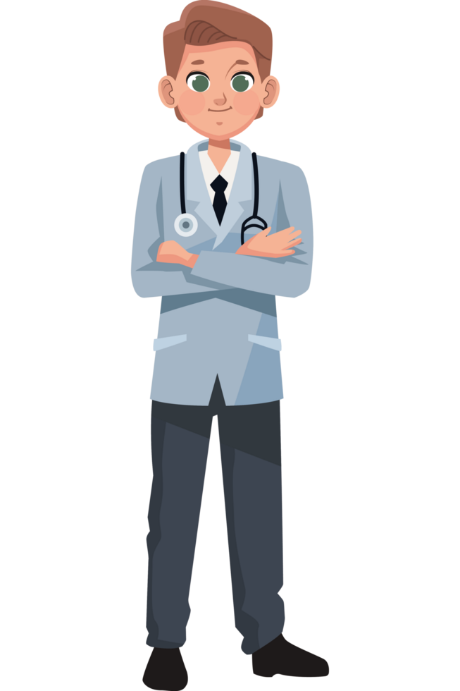 young blond professional doctor png