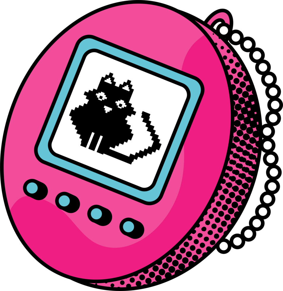 electronic pet pop art style png