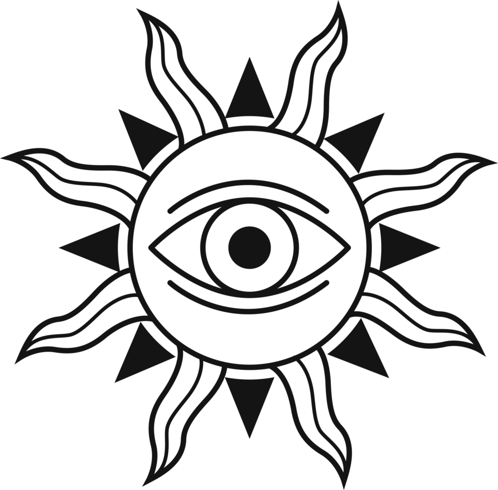 esoteric eye in sun png