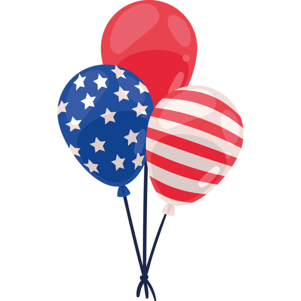 usa flag in balloons helium png