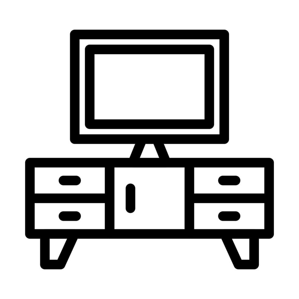 Tv Stand Icon Design vector