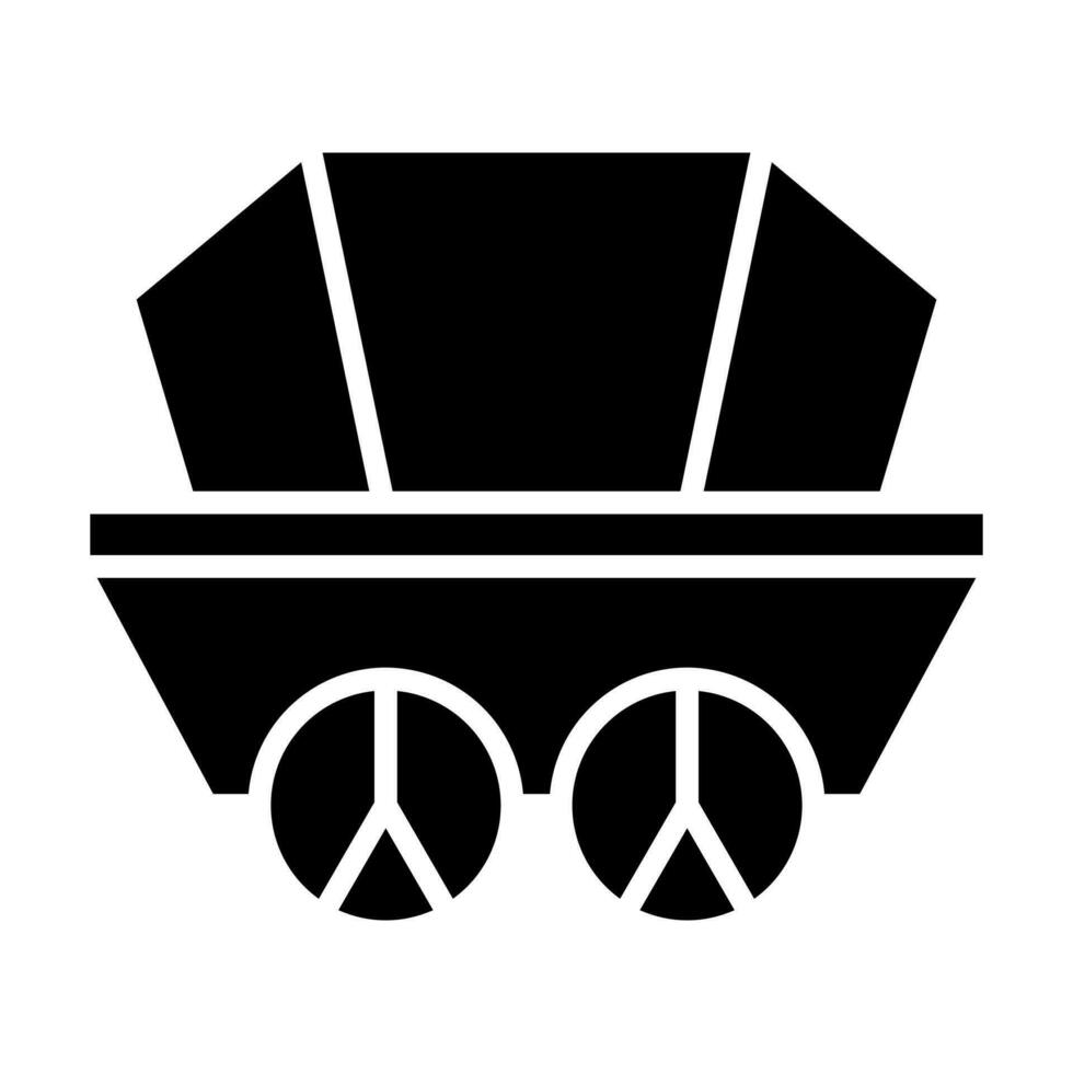 Wagon Vector Glyph Icon Design