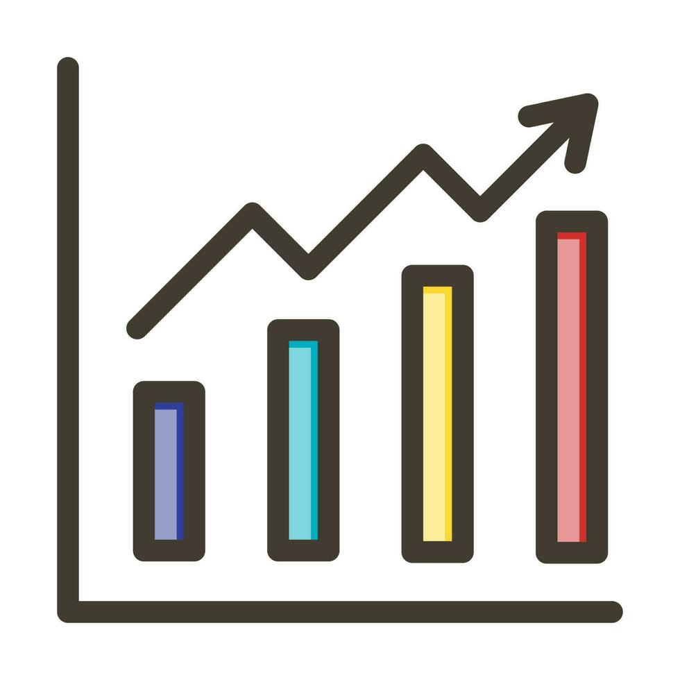 Ranking Vector Thick Line Filled Colors Icon Design
