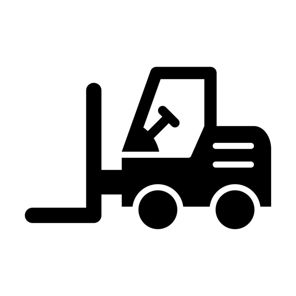 Forklift Vector Glyph Icon Design