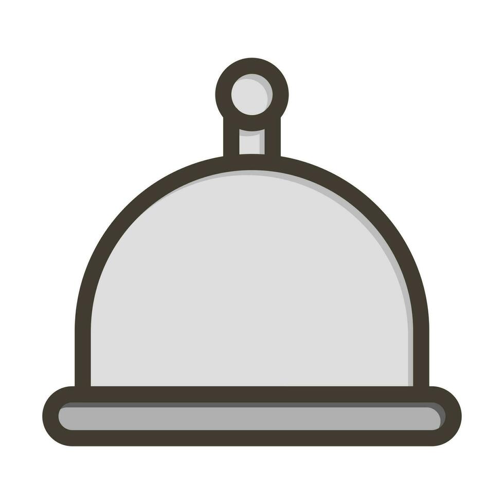 Serving Dish Vector Thick Line Filled Colors Icon Design