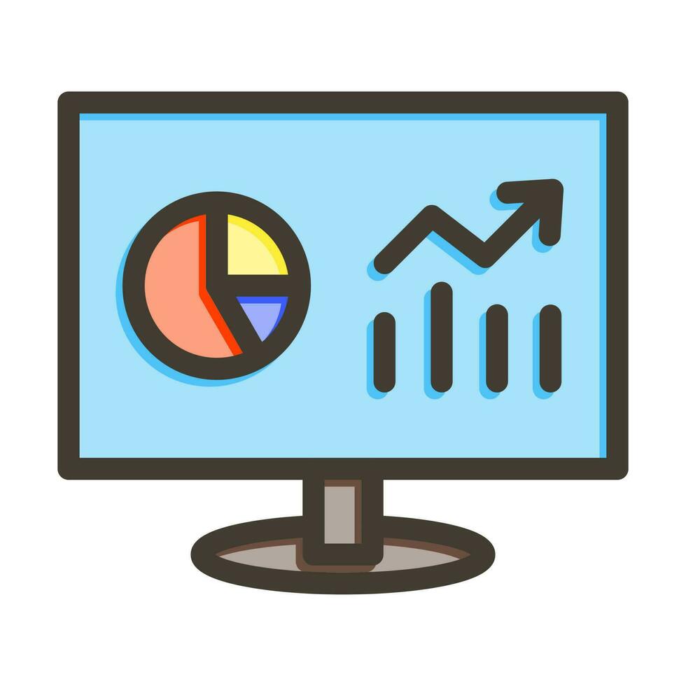 Dashboard Vector Thick Line Filled Colors Icon Design