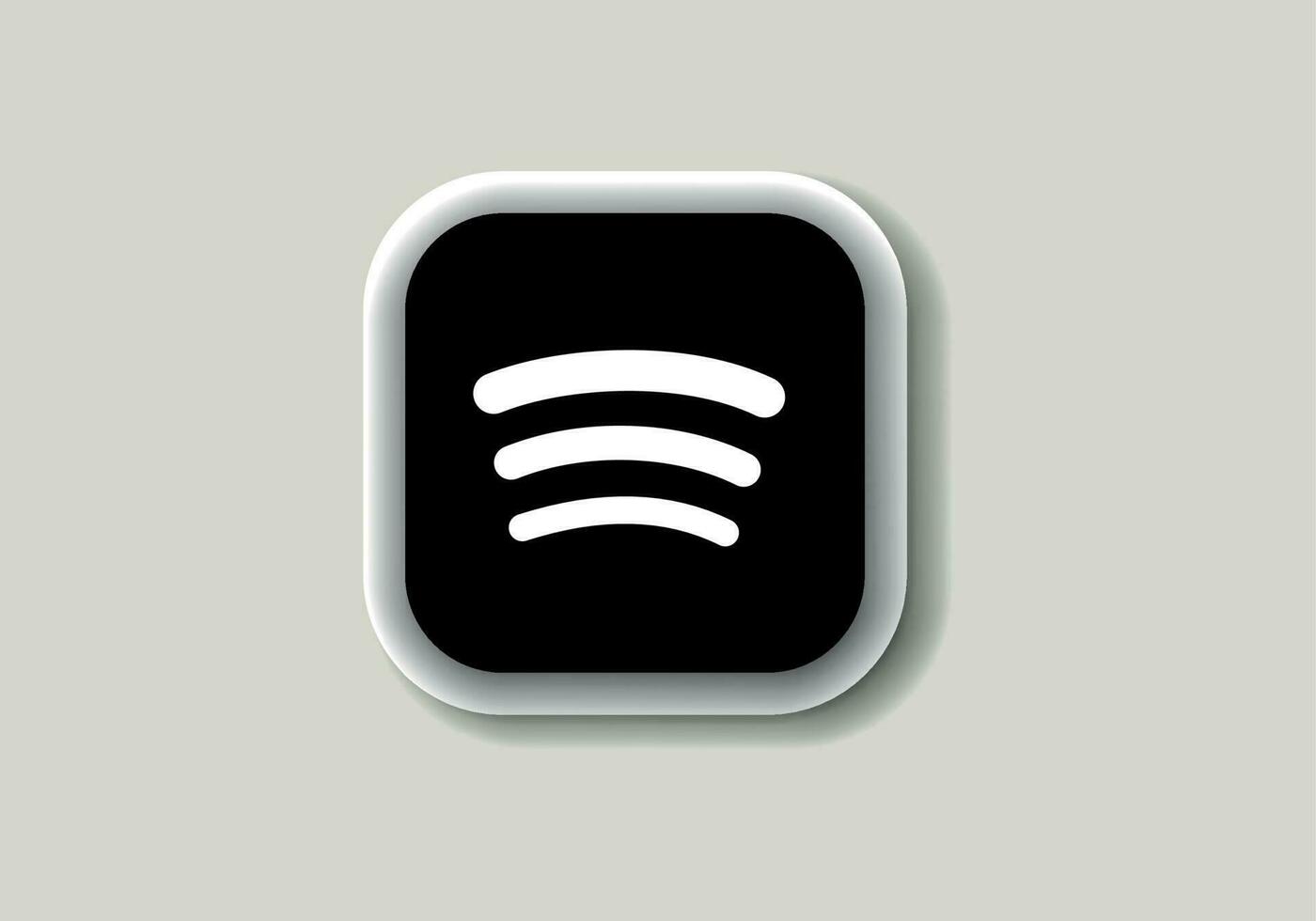 Spotify new logo and icon printed on white paper. Spotify social media platform logo vector