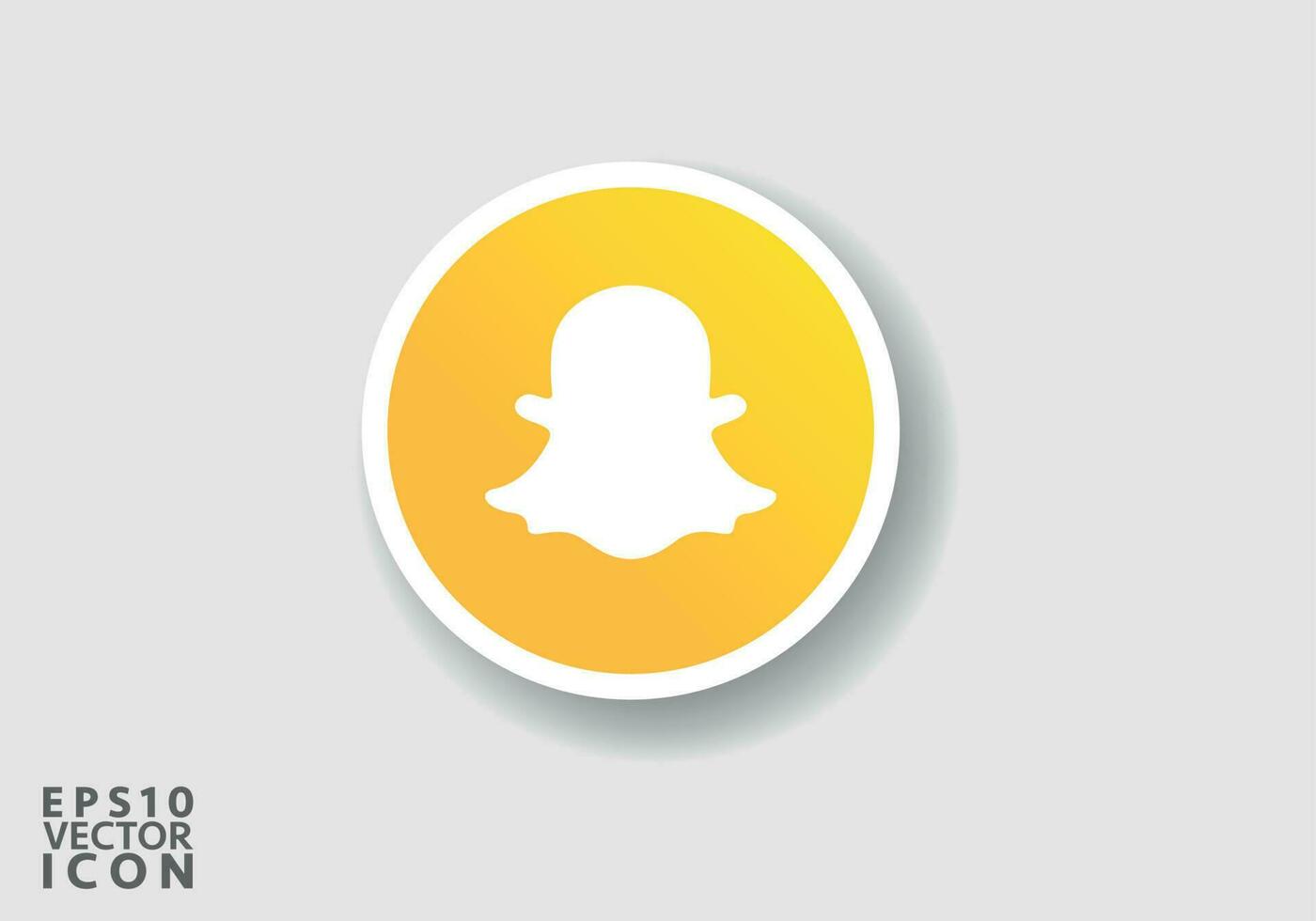 Round Snapchat Logo social media logo. Snapchat icon. Snapchat is popular social media. Vector illustration.