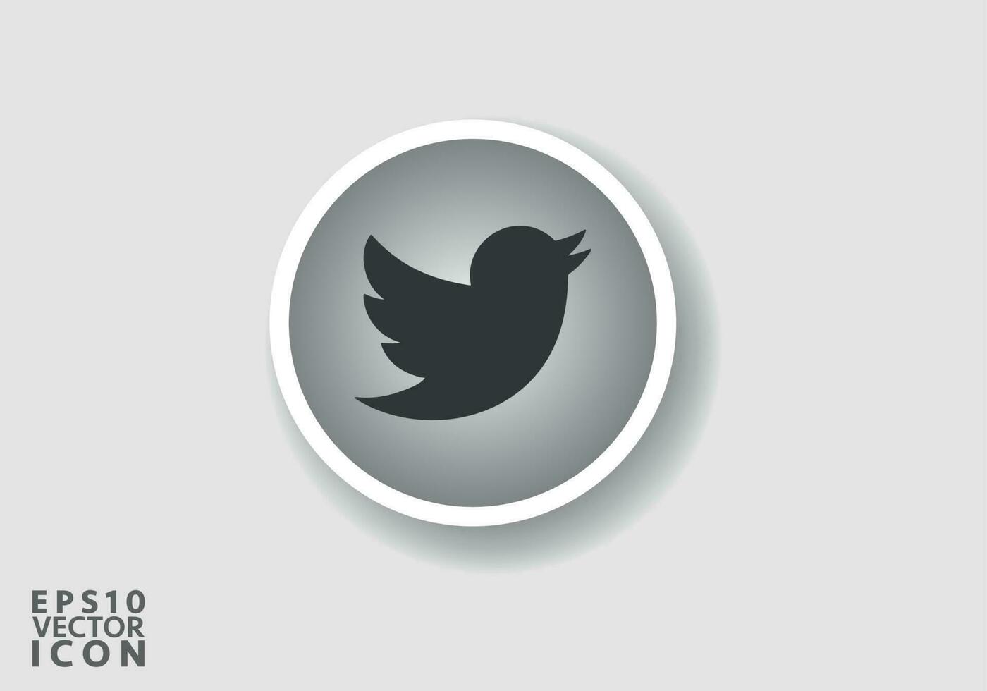 Twitter logo. Twitter social media icon logotype. Twitter flat Icon template black color editable. Twitter Flat Icon symbol vector