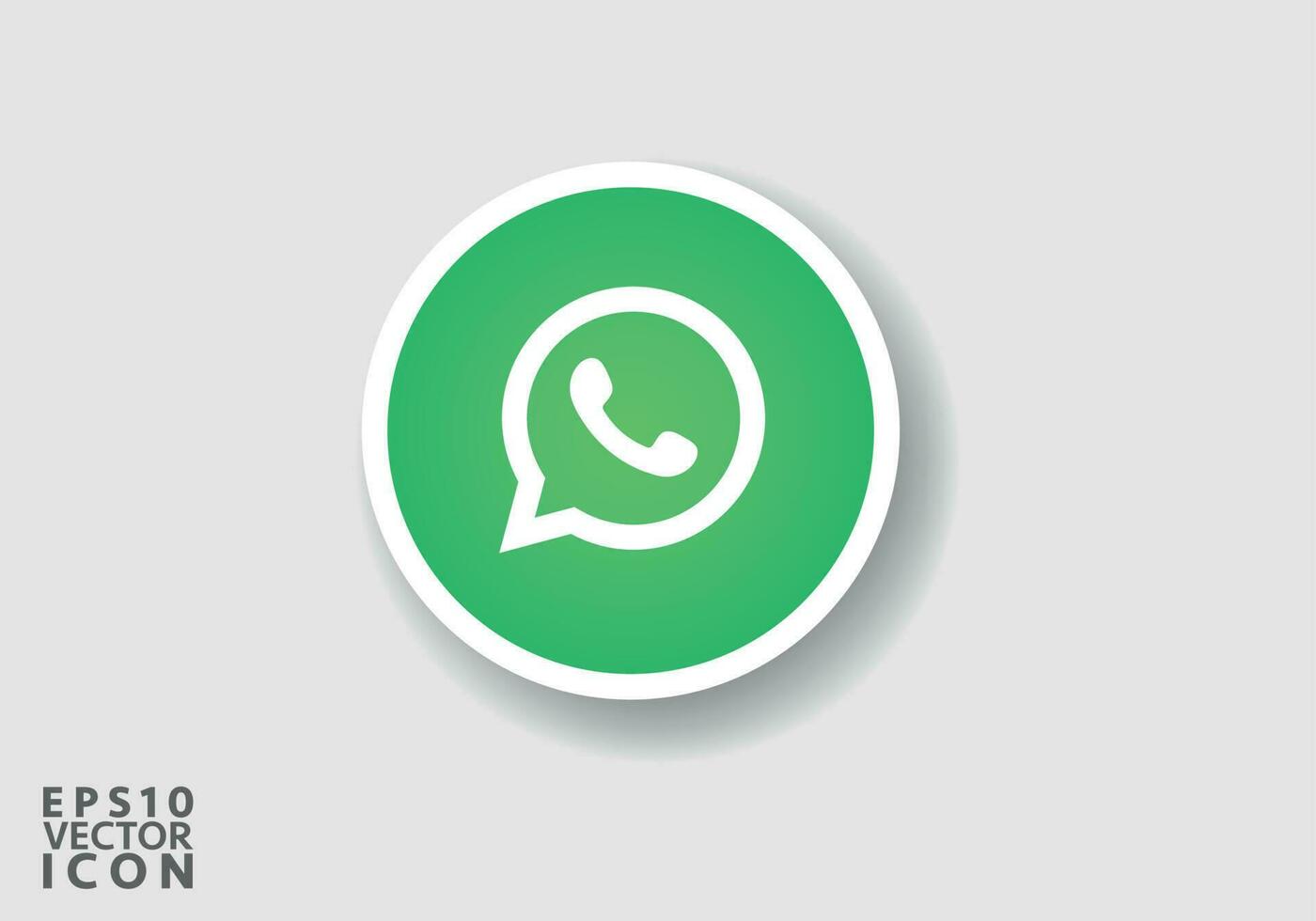 Round Whatsapp Logo social media logo. Whatsapp icon. Whatsapp is popular social media. Vector illustration.