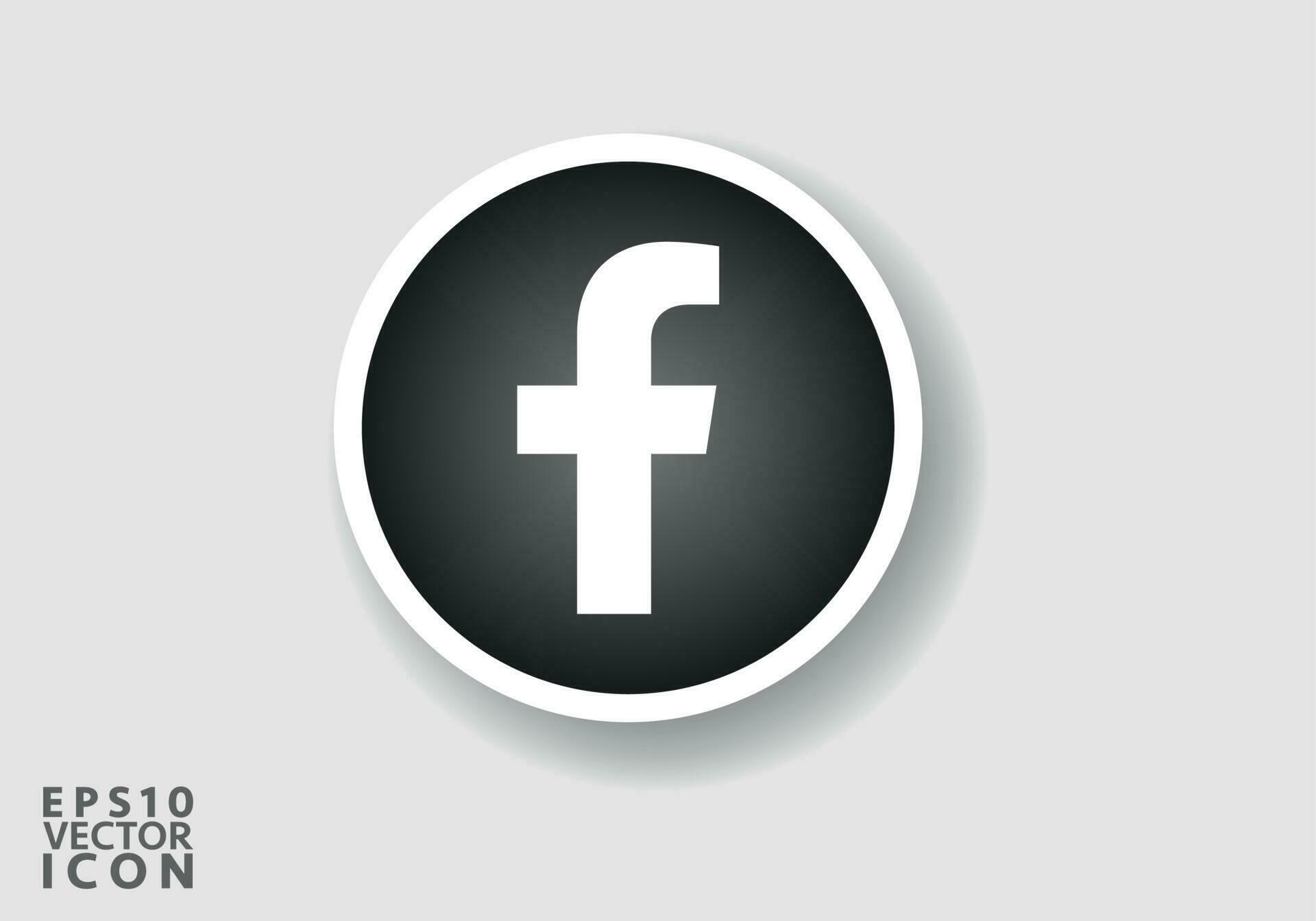 Facebook logo. Facebook social media icon logotype. Facebook flat Icon ...