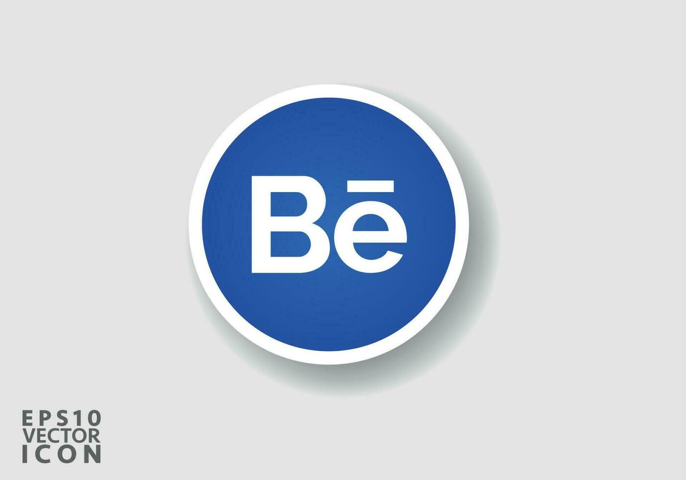 Round Behance Logo social media logo. Behance icon. Behance is popular social media. Vector illustration.