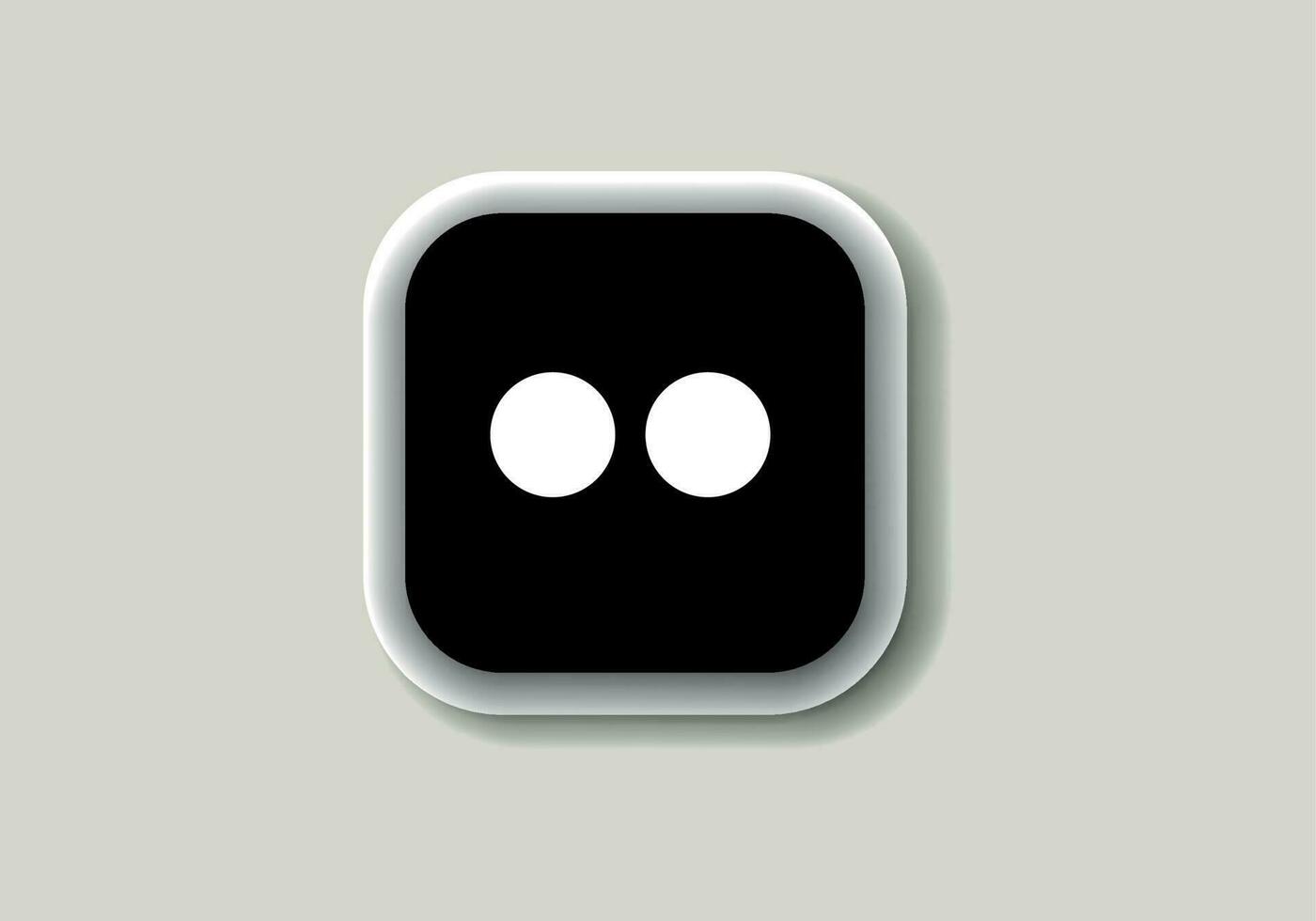 Flickr new logo and icon printed on white paper. Flickr social media platform logo vector