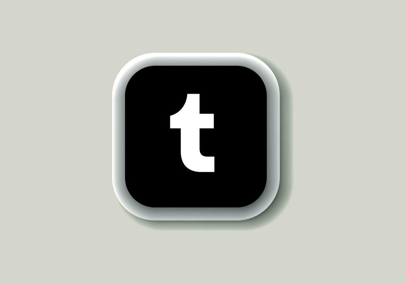 Tumblr new logo and icon printed on white paper. Tumblr social media platform logo vector