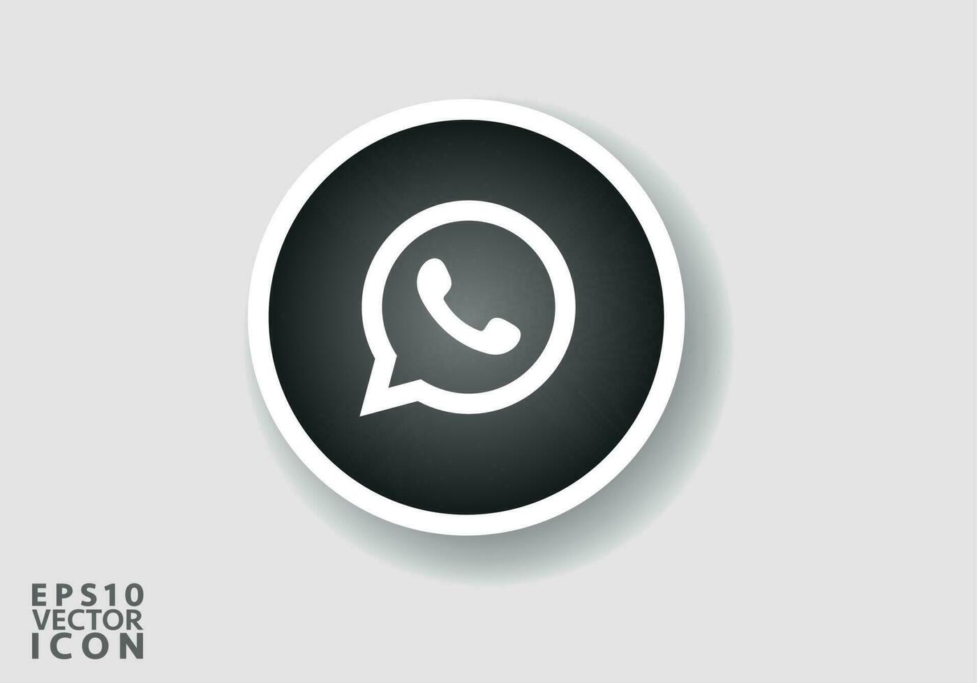 Whatsapp logo. Whatsapp social media icon logotype. Whatsapp flat Icon template black color editable. Whatsapp Flat Icon symbol vector