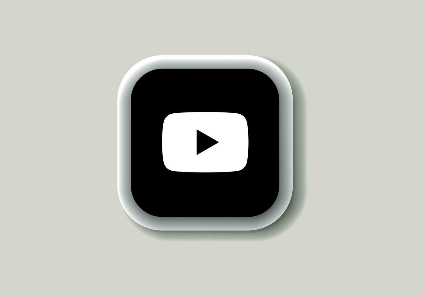 Youtube new logo and icon printed on white paper. Youtube social media platform logo vector