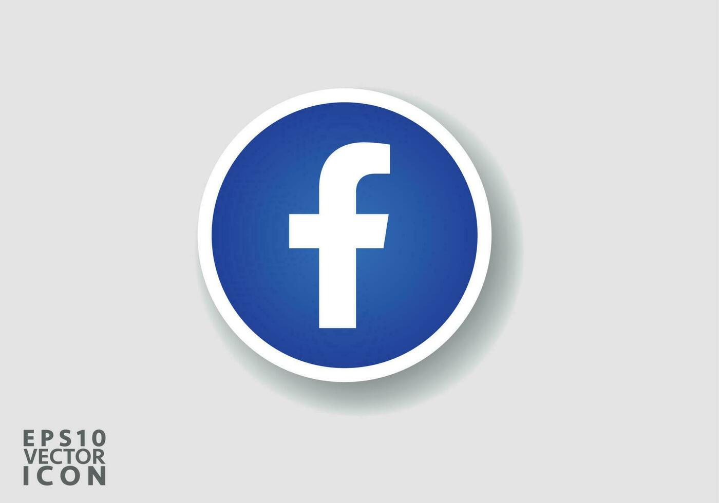 Round Facebook Logo social media logo. Facebook icon. Facebook is popular social media. Vector illustration