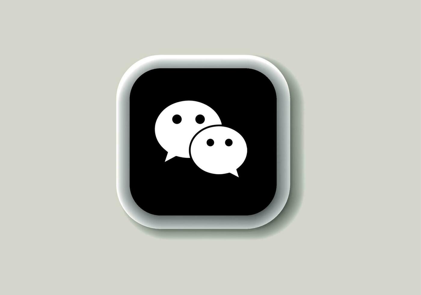 wechat nuevo logo y icono impreso en blanco papel. wechat social medios de comunicación plataforma logo vector