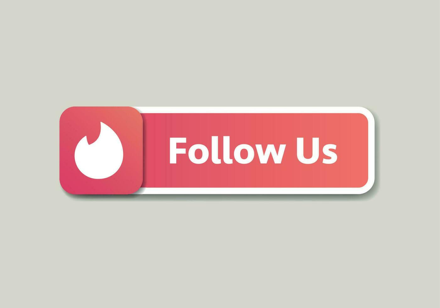 Tinder logo, Tinder icon Follow us speech bubble. Message bubbles. Social media design concept.Modern Vector illustration.