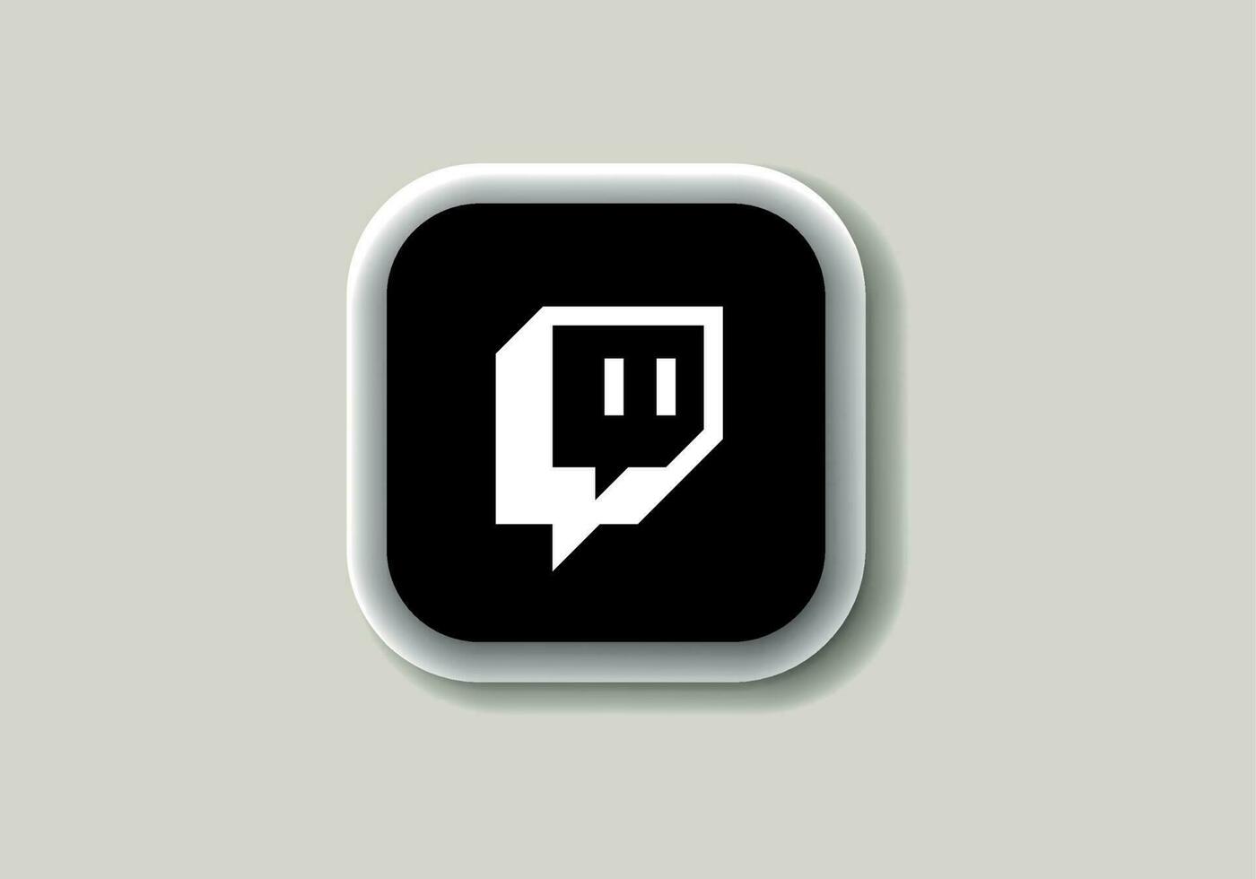 Twitch new logo and icon printed on white paper. Twitch social media platform logo vector