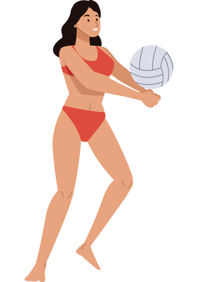 young girl volleyball player png