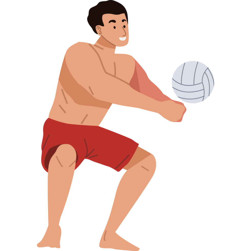 young male volleyball player png