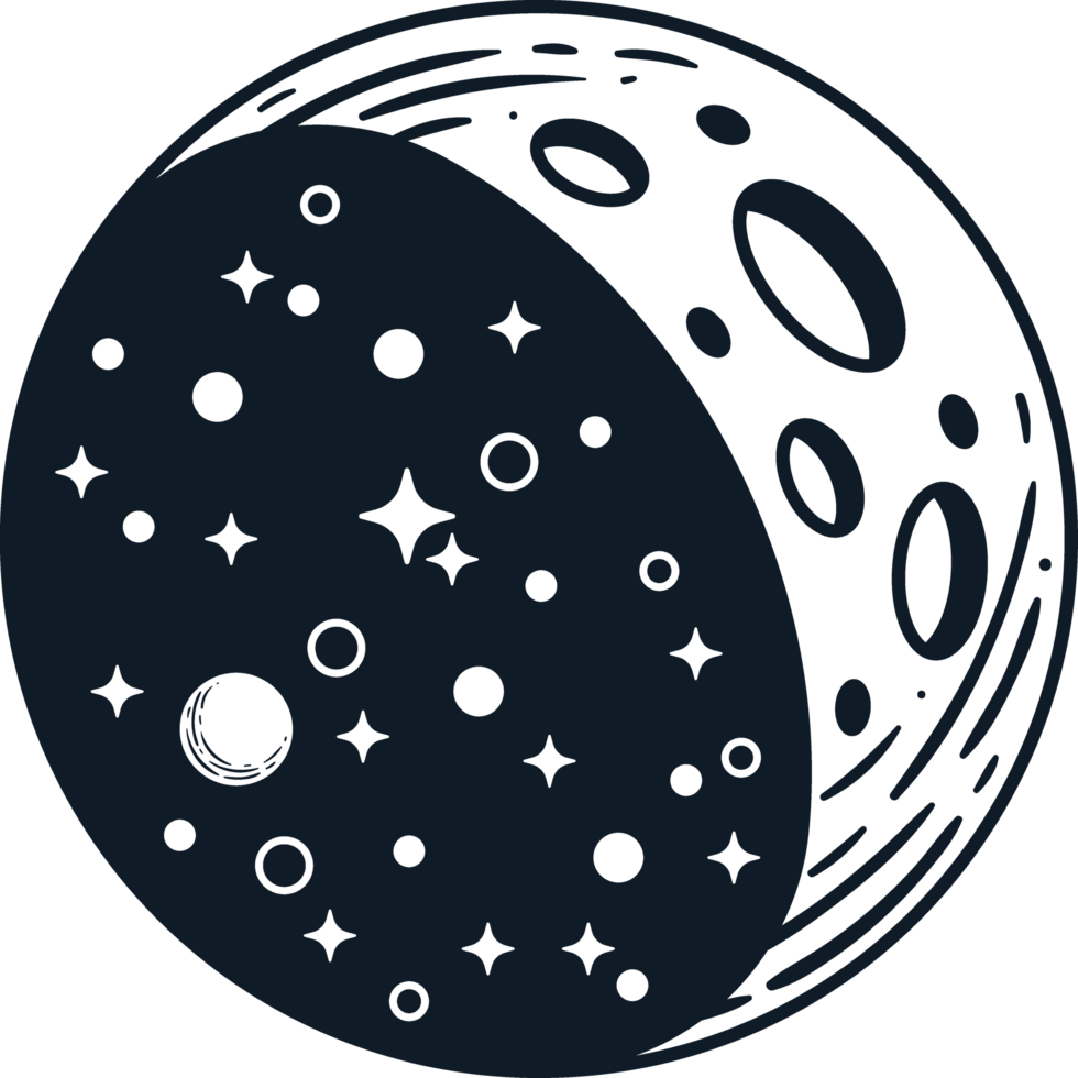 moon surreal astrology style png