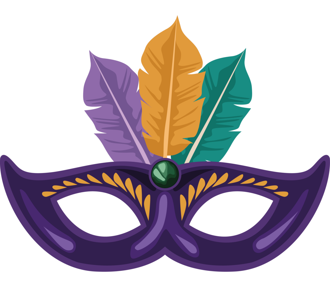 lila mardi gras mask png