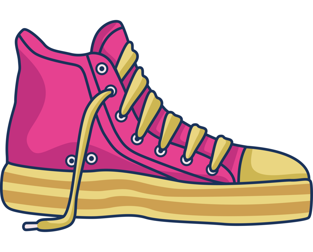 chaussure style pop art des années 90 png