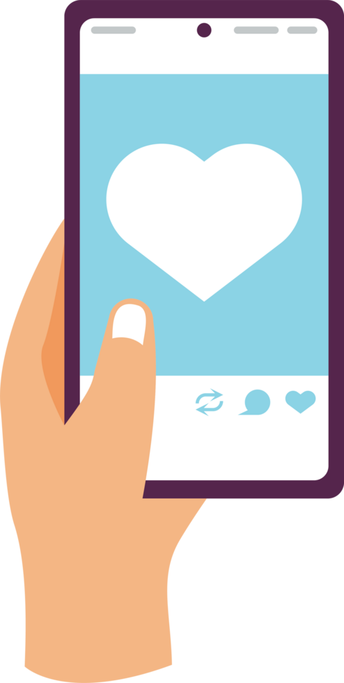 smartphone with heart png
