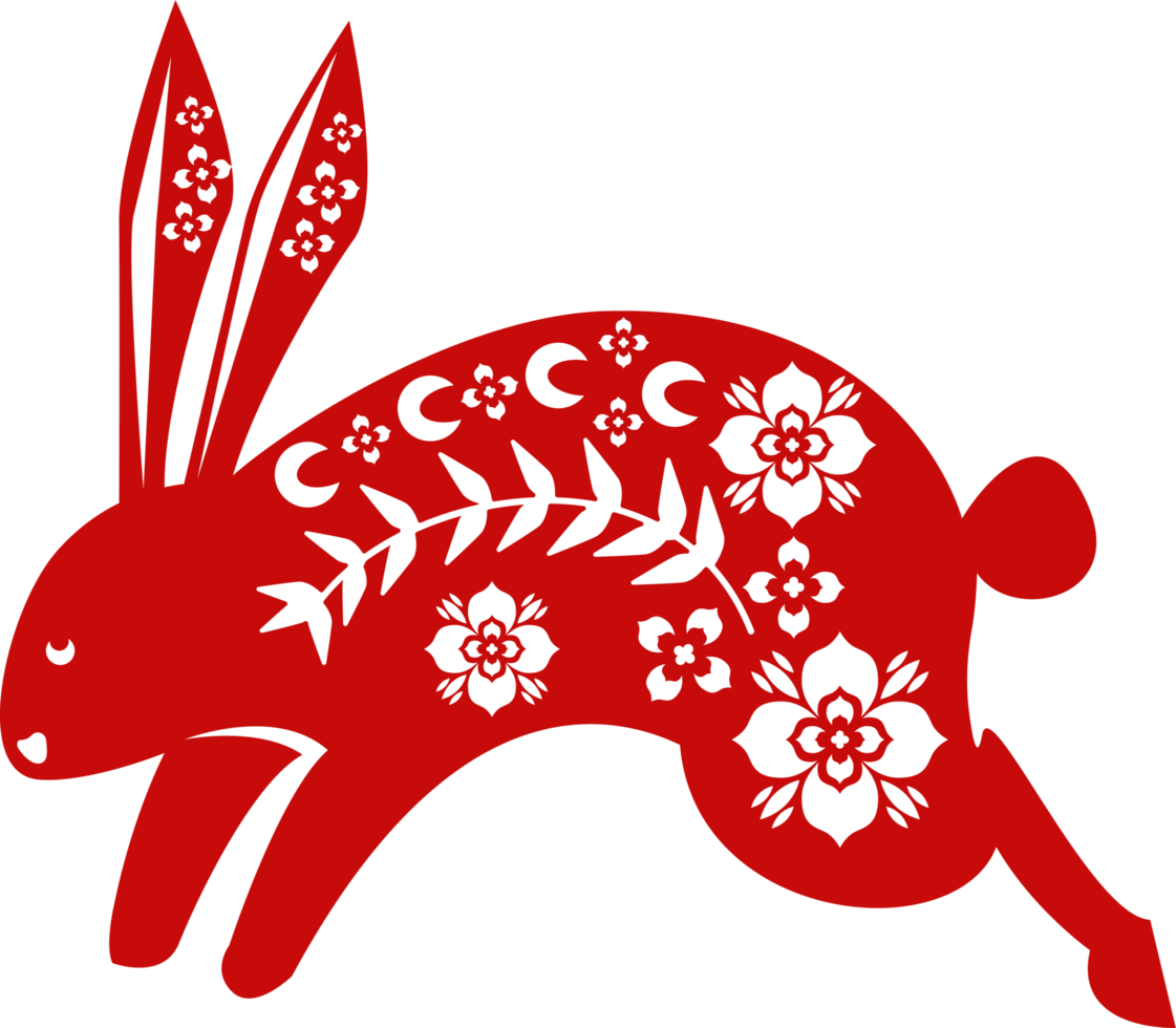 red chinese rabbit png