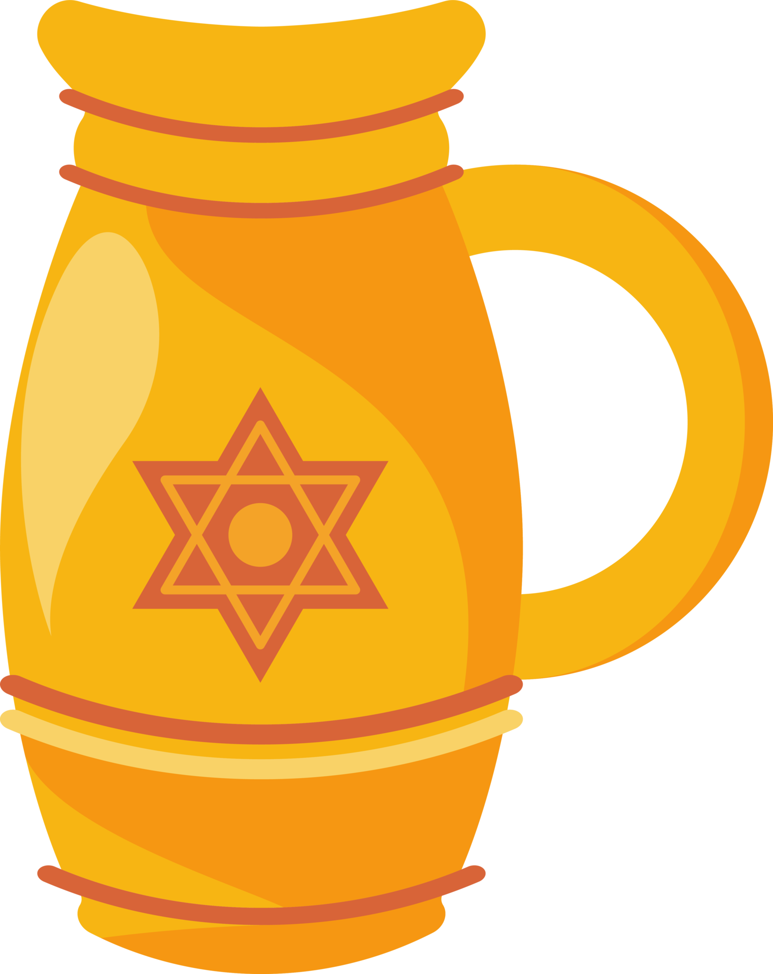 Golden jar with jewish star 24095362 png
