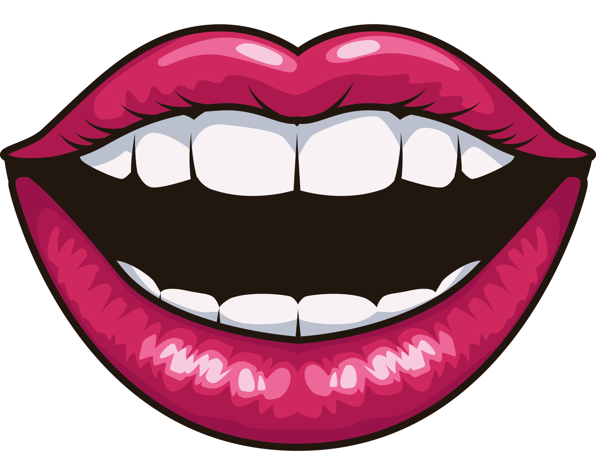 smiling mouth pop art style 24095413 PNG