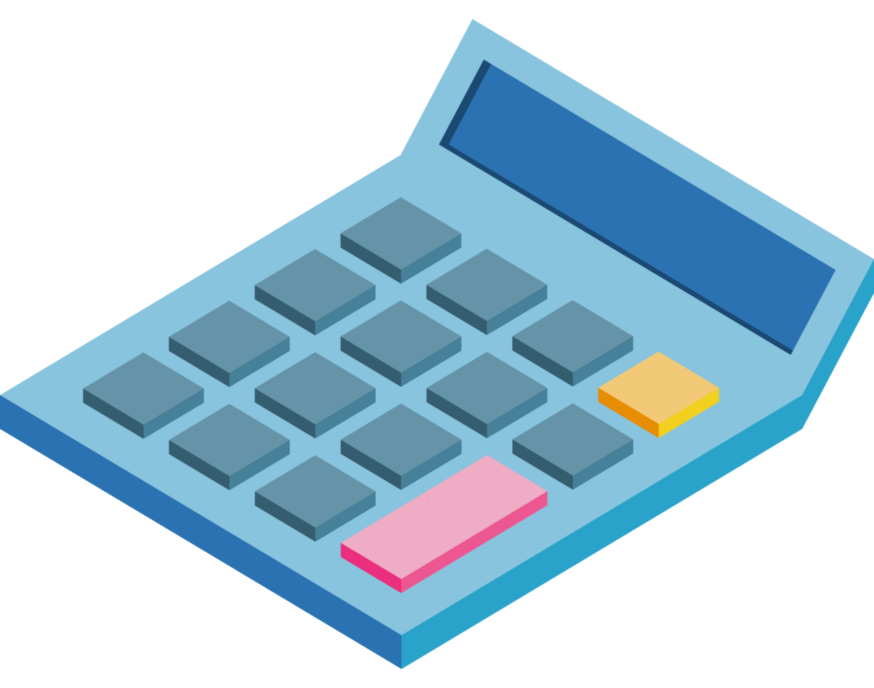 calculator math device isometric png