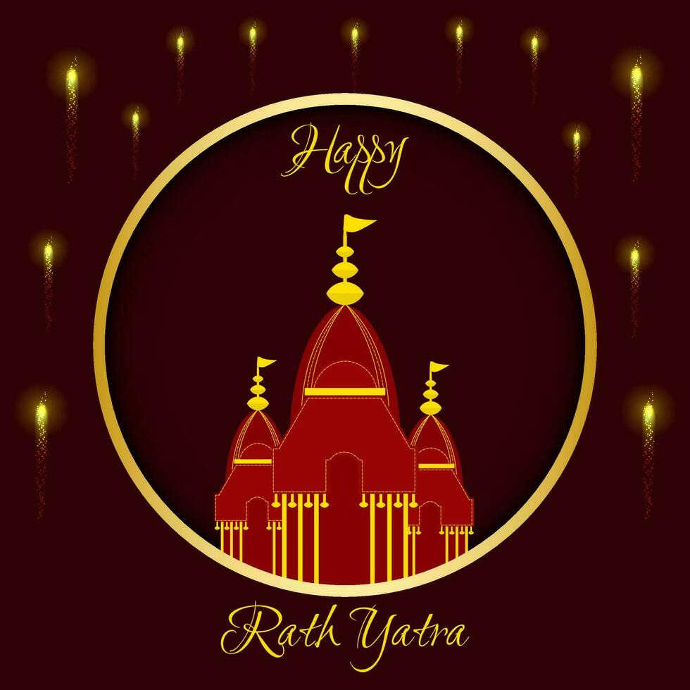 vector ilustración de ratha yatra de señor jagannath, balabhadra y subhadra en carruaje.odisha Dios rathyatra festival - vector