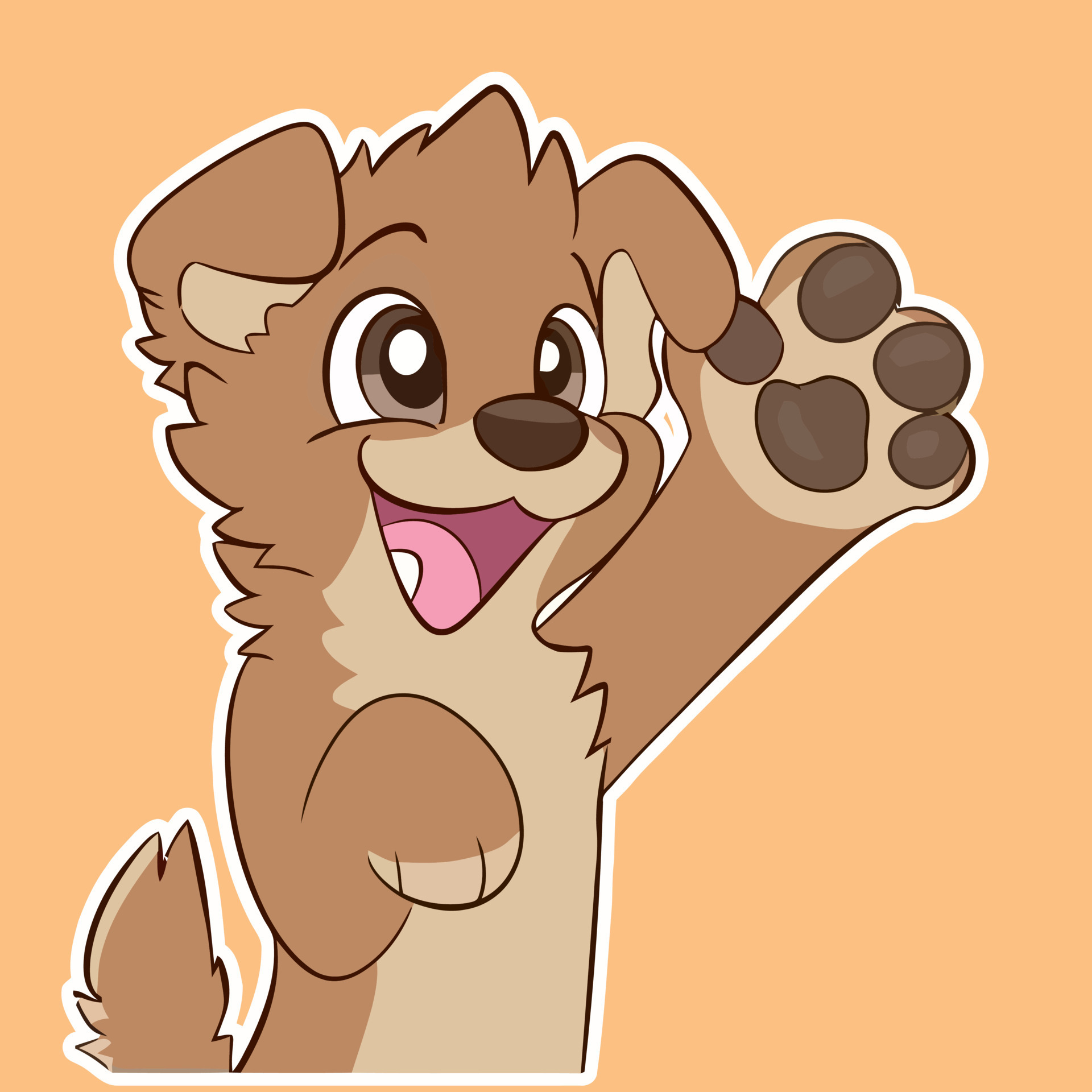 Cute Dog Sticker Giving Interested Face While Reaching For Something cute-dog-sticker-giving-interested-face-while-reaching-for-something