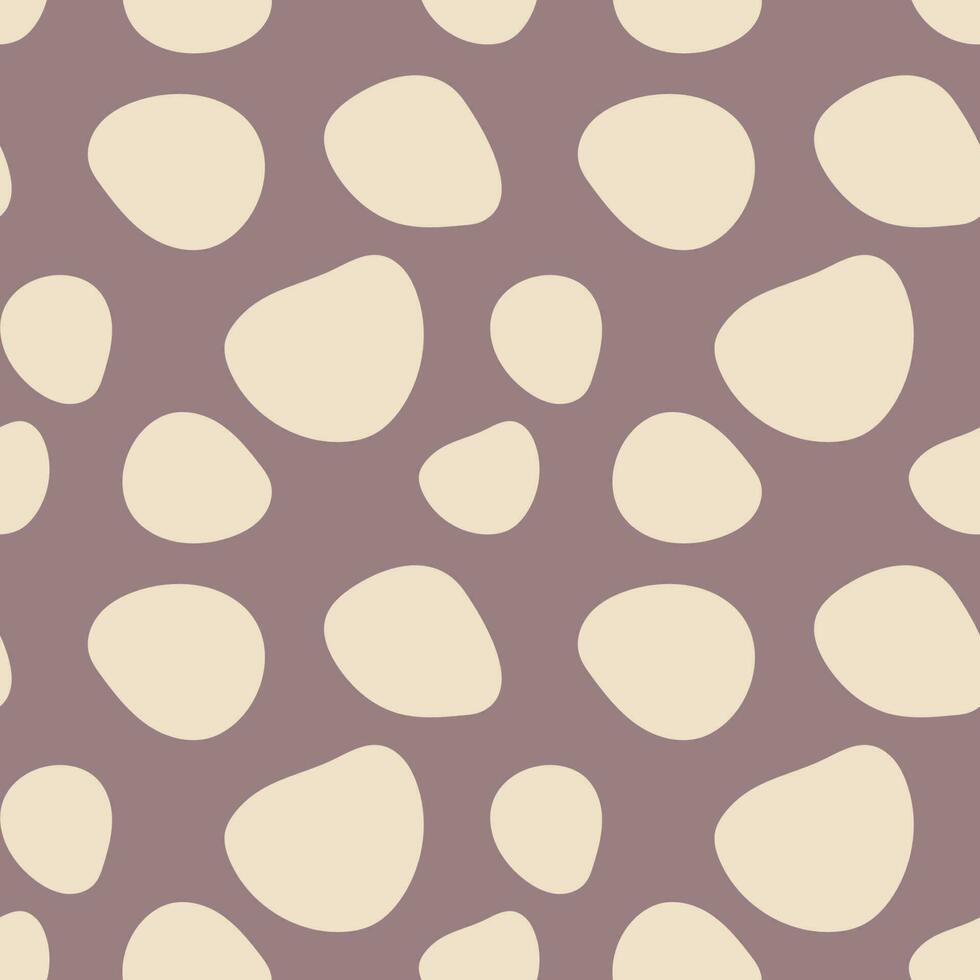 Abstract seamless pattern with Brown spots. Vector doodle illustration on white background. spots for fabrics, textiles, and ect.