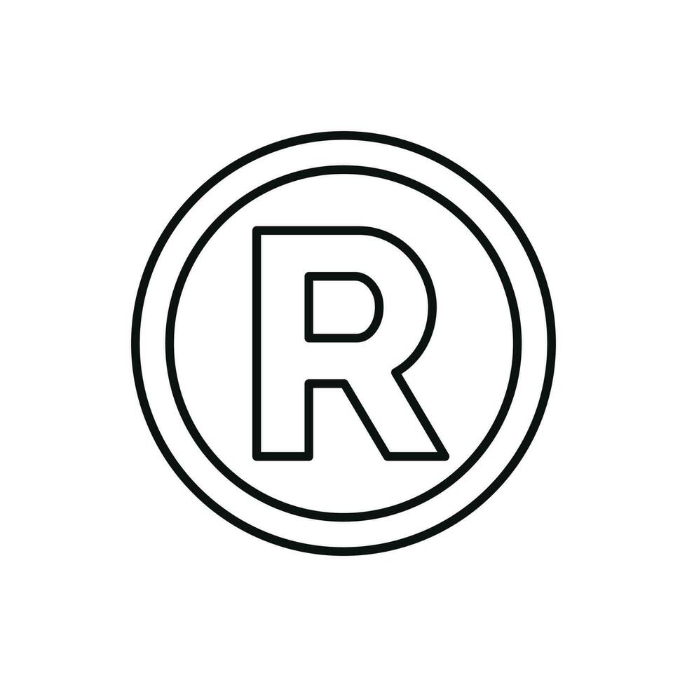 Register mark icon isolated on white background vector