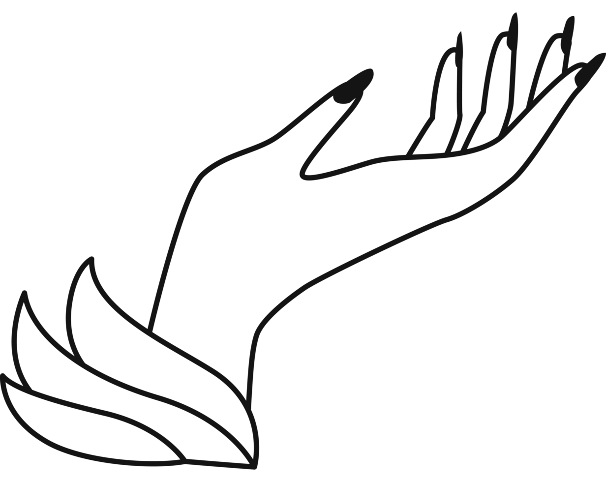 hand human line style png