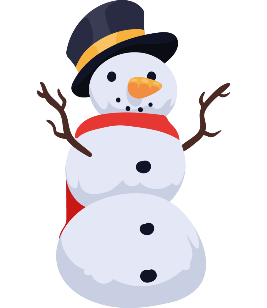 schattig sneeuwman karakter png