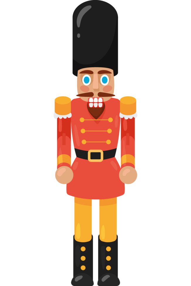 nutcracker soldier with red uniform png