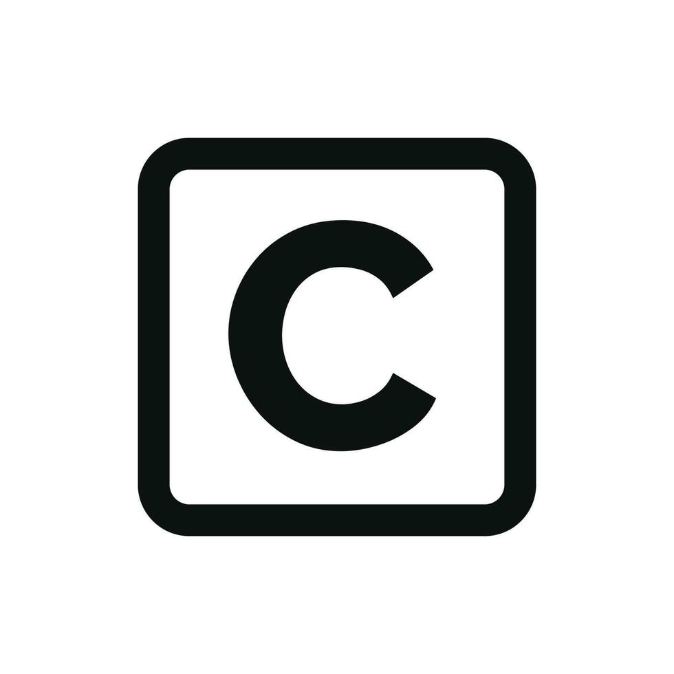 Copyright icon isolated on white background vector