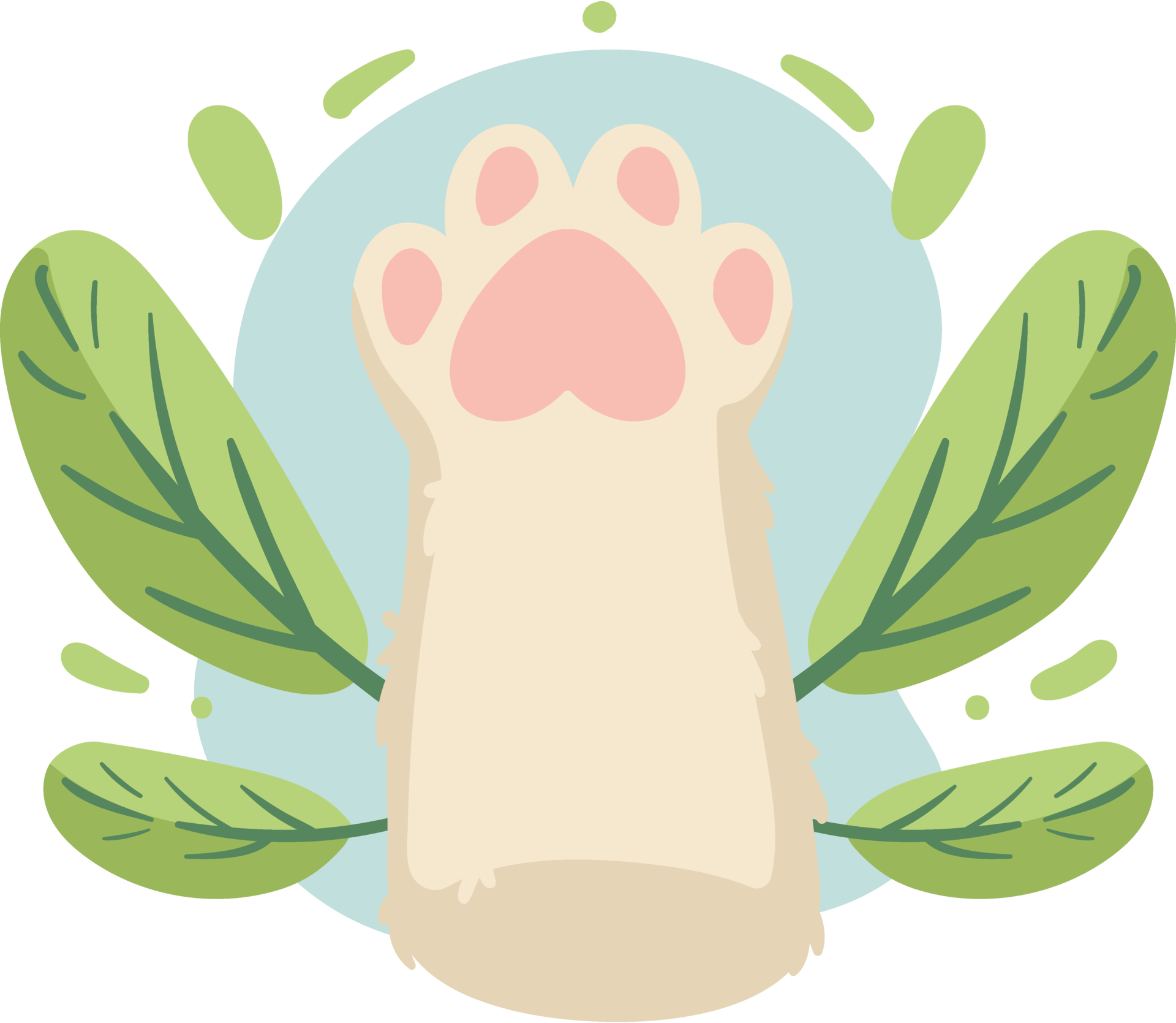 Dog Leg With Leafs 24095899 PNG dog-leg-with-leafs-24095899-png