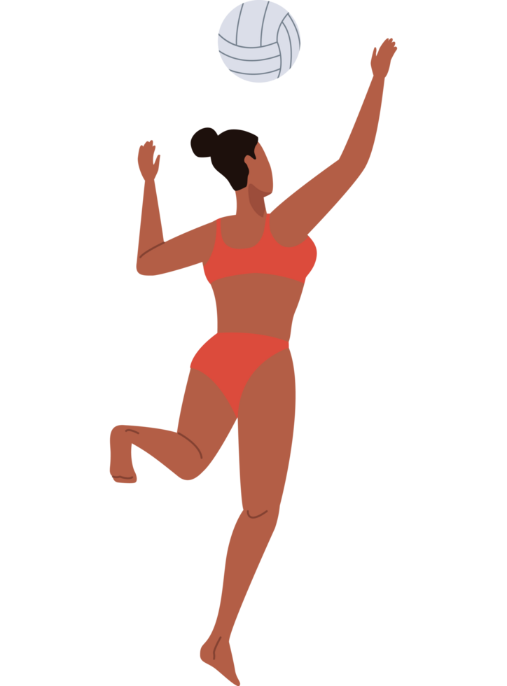 athletic woman volleyball player png