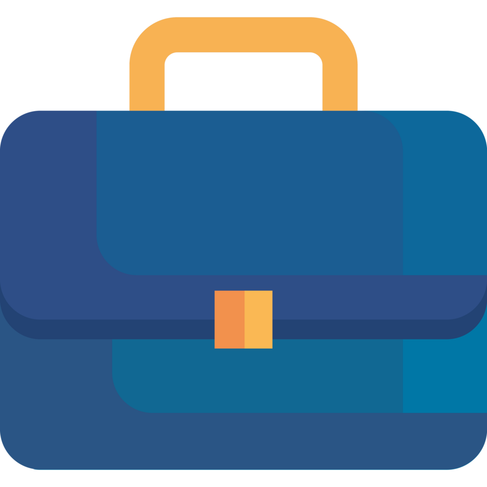 blue portfolio briefcase png